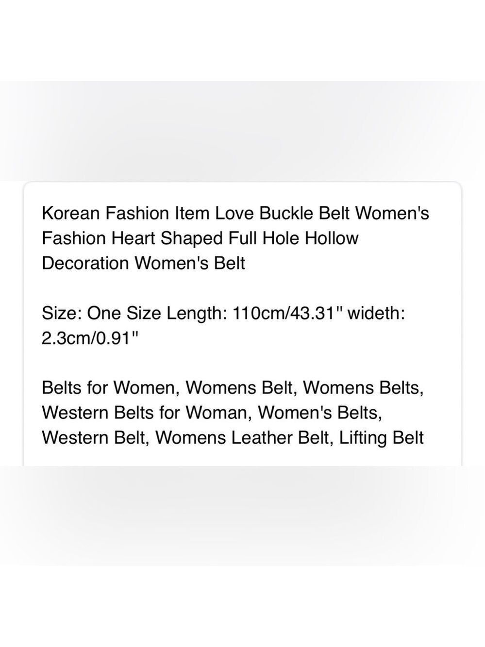 Fashion Belt Red Faux Leather Heart Buckle Heart Cutout Belt - Picture 4 of 4